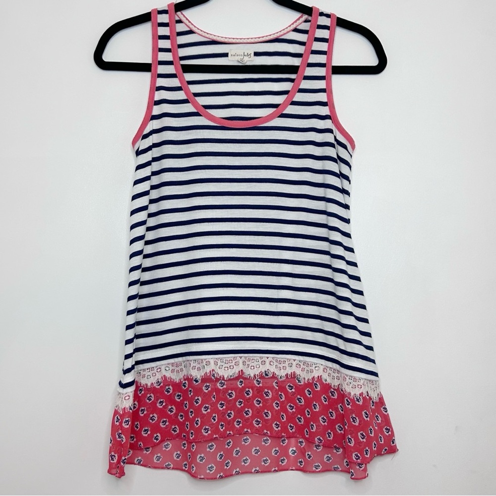 Maison Jules Stripe Tank Top, Medium